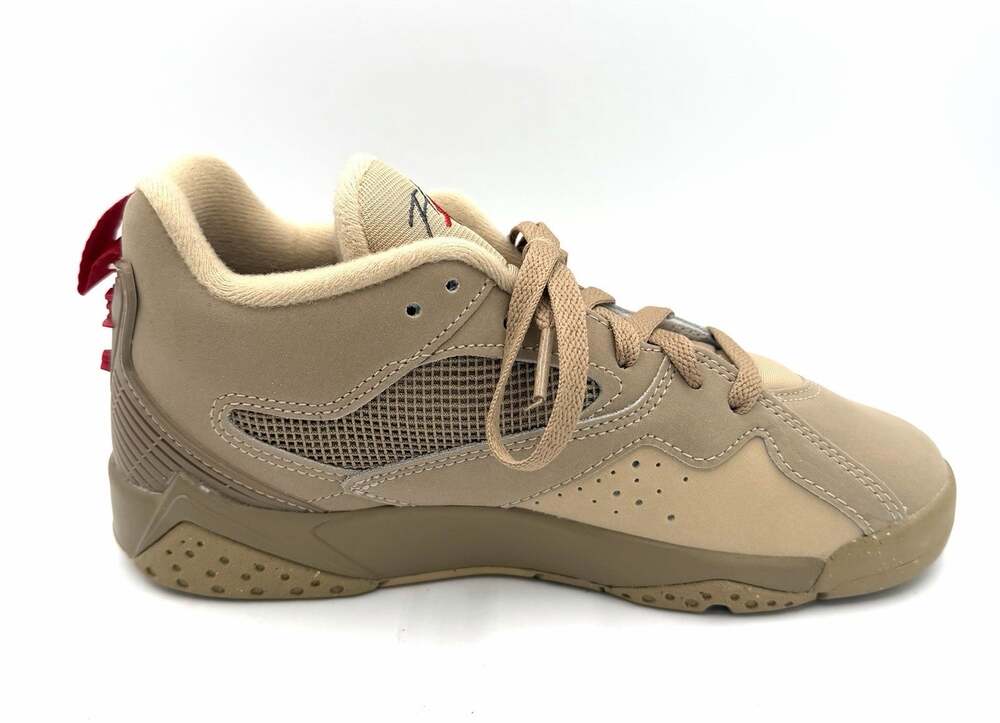 Jordan MVP 92 (GS) Unisex Kids Low Top Leather Sneaker Beige/Red US 4Y